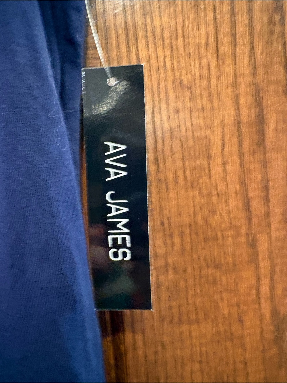 Ava James $32 NWT P2P 16-18” Navy Blue Floral "Blessed" Ruffle Sleeve Top S - Picture 7 of 9